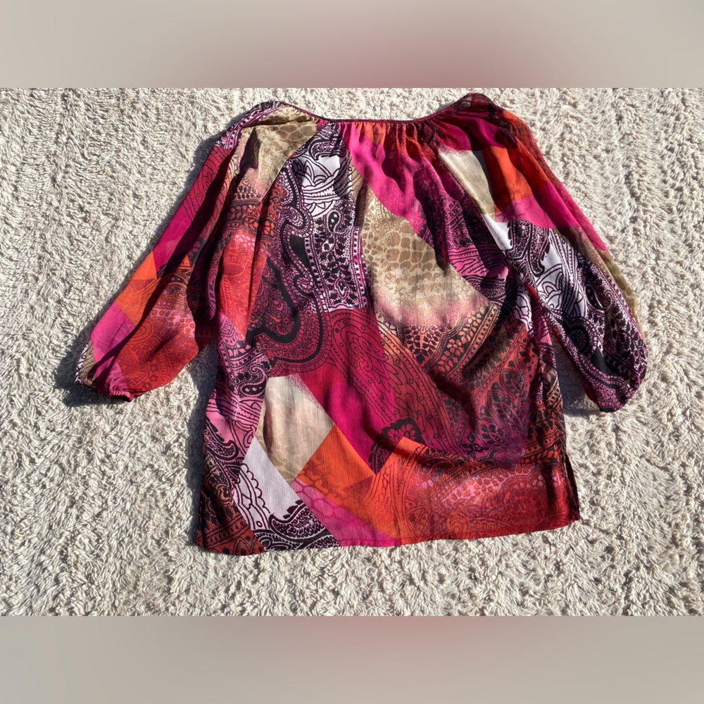 JM Collection: Colorful Blouse - Picture 11 of 16